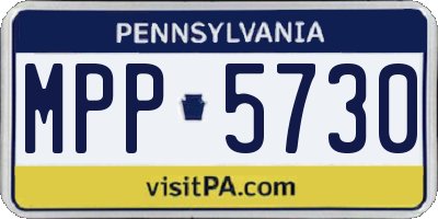 PA license plate MPP5730