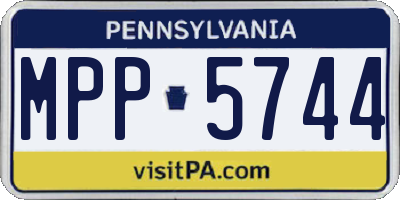 PA license plate MPP5744