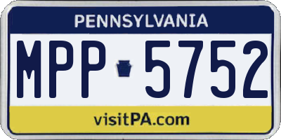 PA license plate MPP5752