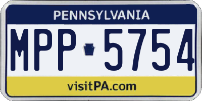 PA license plate MPP5754