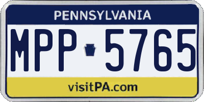 PA license plate MPP5765