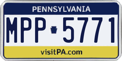 PA license plate MPP5771