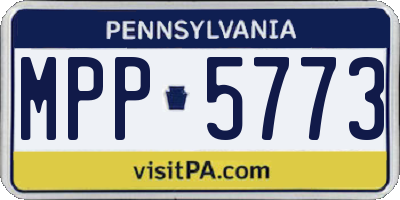 PA license plate MPP5773