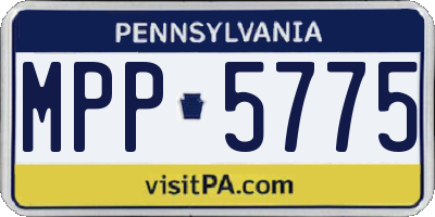 PA license plate MPP5775