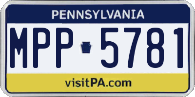 PA license plate MPP5781