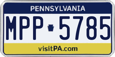PA license plate MPP5785
