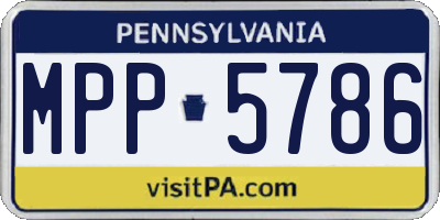 PA license plate MPP5786