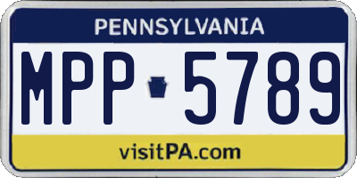 PA license plate MPP5789