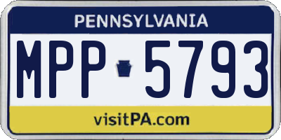PA license plate MPP5793