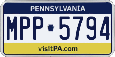 PA license plate MPP5794