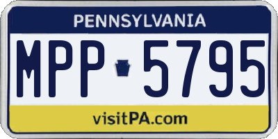 PA license plate MPP5795