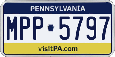 PA license plate MPP5797