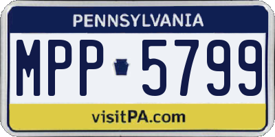 PA license plate MPP5799