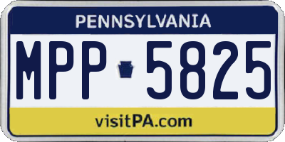 PA license plate MPP5825