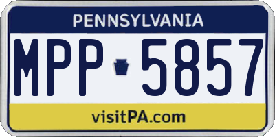PA license plate MPP5857