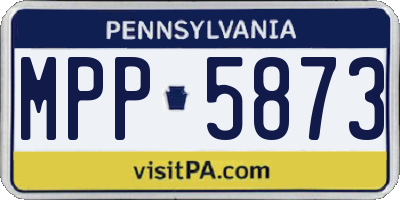 PA license plate MPP5873