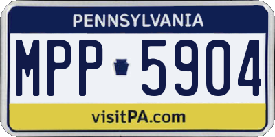PA license plate MPP5904