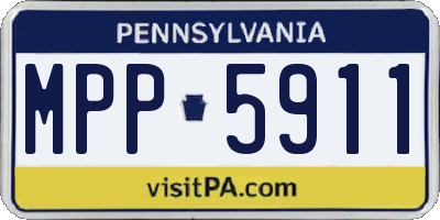 PA license plate MPP5911