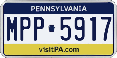PA license plate MPP5917