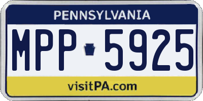 PA license plate MPP5925