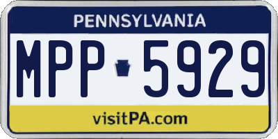 PA license plate MPP5929