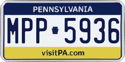 PA license plate MPP5936