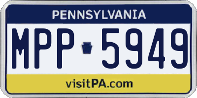PA license plate MPP5949