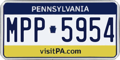 PA license plate MPP5954