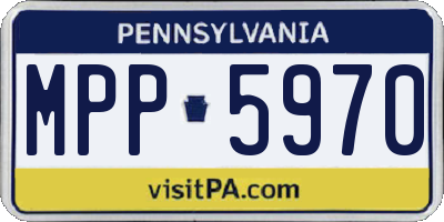 PA license plate MPP5970