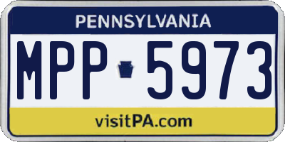 PA license plate MPP5973