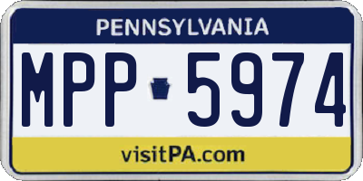 PA license plate MPP5974
