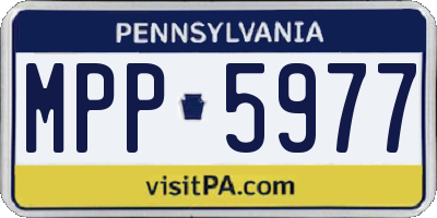 PA license plate MPP5977