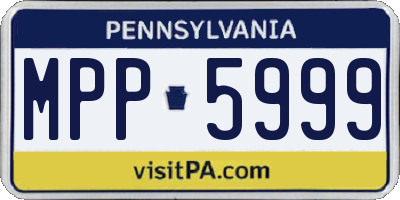 PA license plate MPP5999