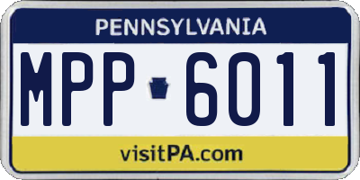 PA license plate MPP6011