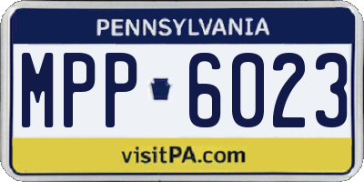 PA license plate MPP6023