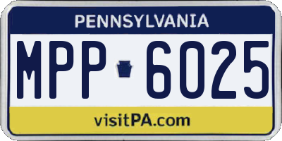 PA license plate MPP6025