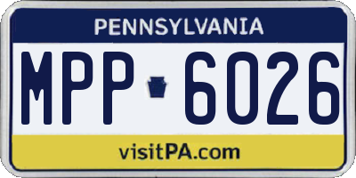 PA license plate MPP6026