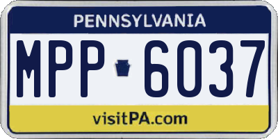 PA license plate MPP6037