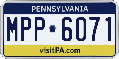 PA license plate MPP6071