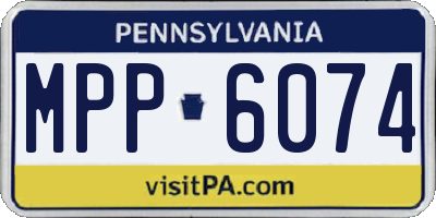PA license plate MPP6074