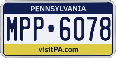 PA license plate MPP6078