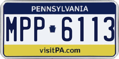 PA license plate MPP6113