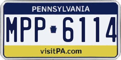 PA license plate MPP6114