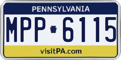 PA license plate MPP6115