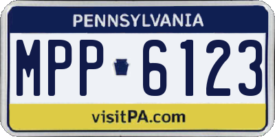 PA license plate MPP6123