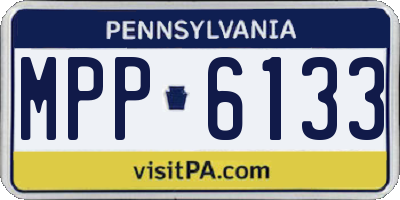 PA license plate MPP6133