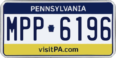 PA license plate MPP6196