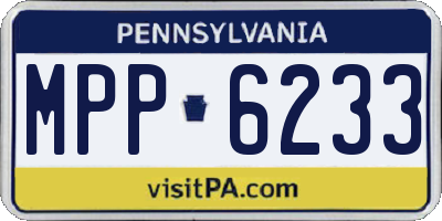 PA license plate MPP6233