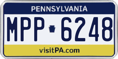 PA license plate MPP6248