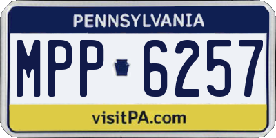 PA license plate MPP6257